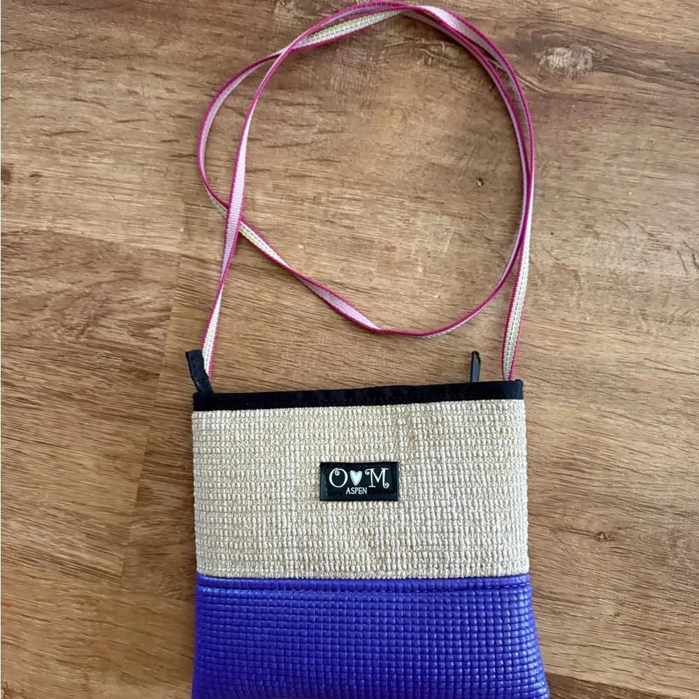 O Loves M Aspen Chic Purple and Tan Crossbody Bag